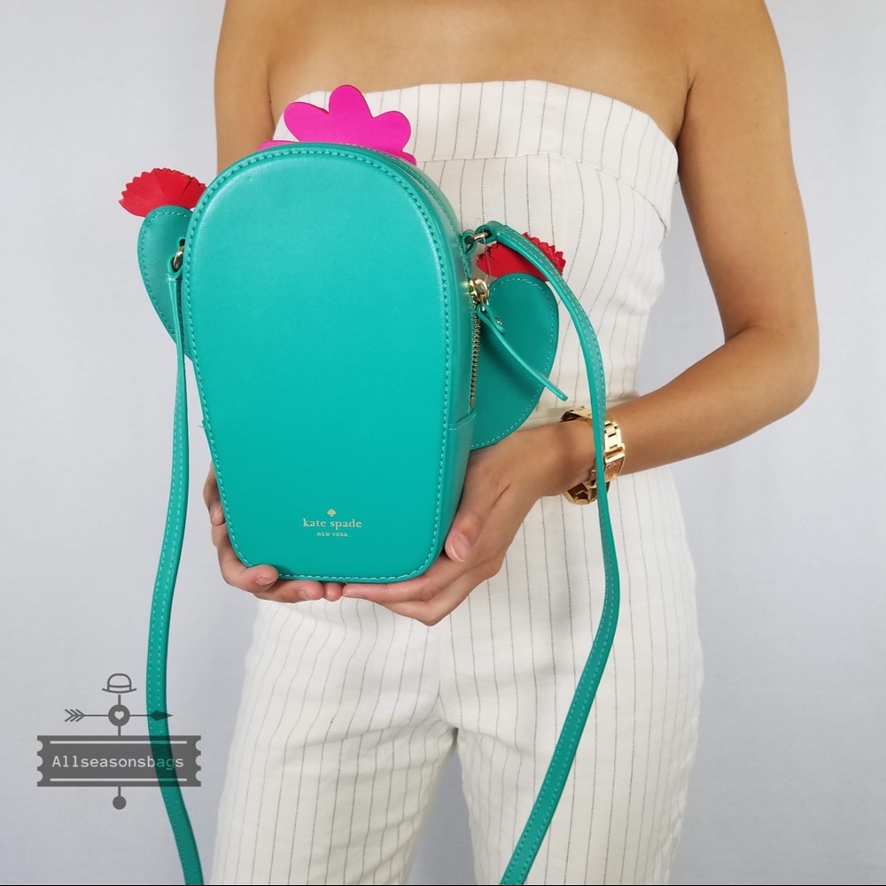 Kate spade new horizons cactus crossbody green bag - Picture 5 of 7